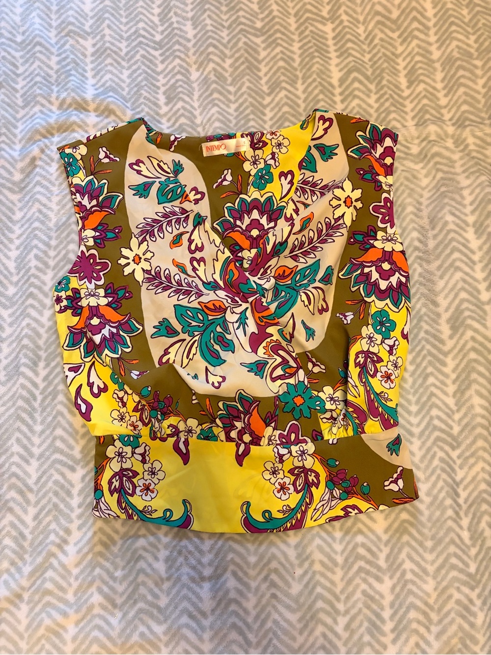 INTIMO floral paisley blouse/top